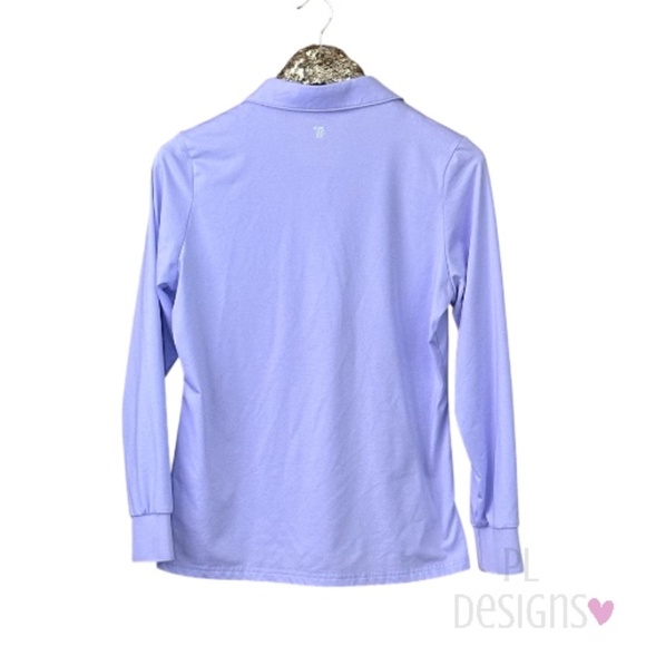 Trr Activewear Shirt Top Long Sleeve Polo Lilac Lavender Purple - Picture 3 of 4